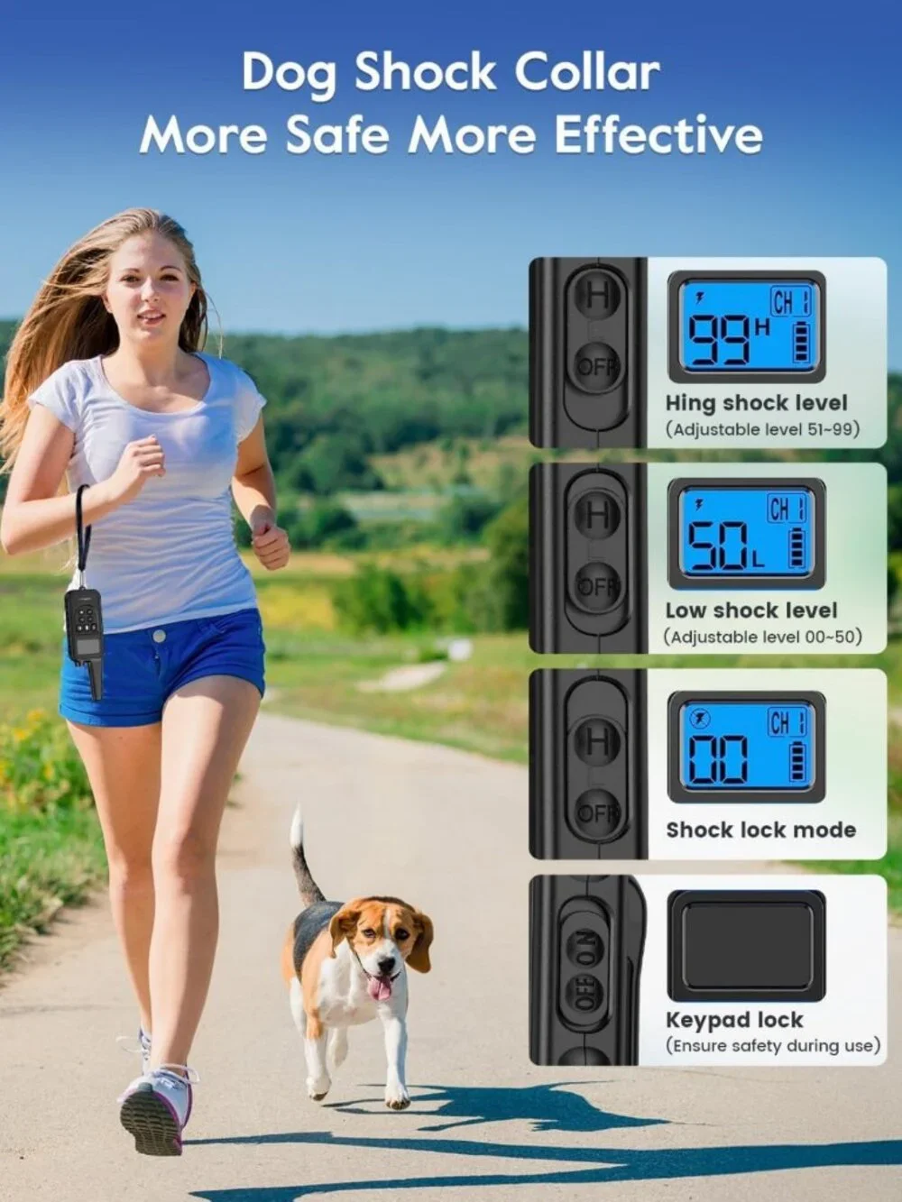Waterproof Dog Training Collar with Remote, 4200FT Range, Beep & Vibration Modes